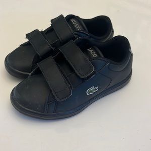 Lacoste black toddler boy sneakers.